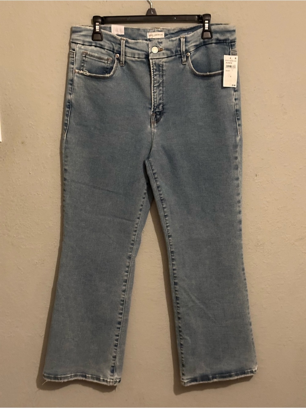 Good American Women's Good Legs Cropped Mini Boot Jeans blue670 - Picture 6 of 13